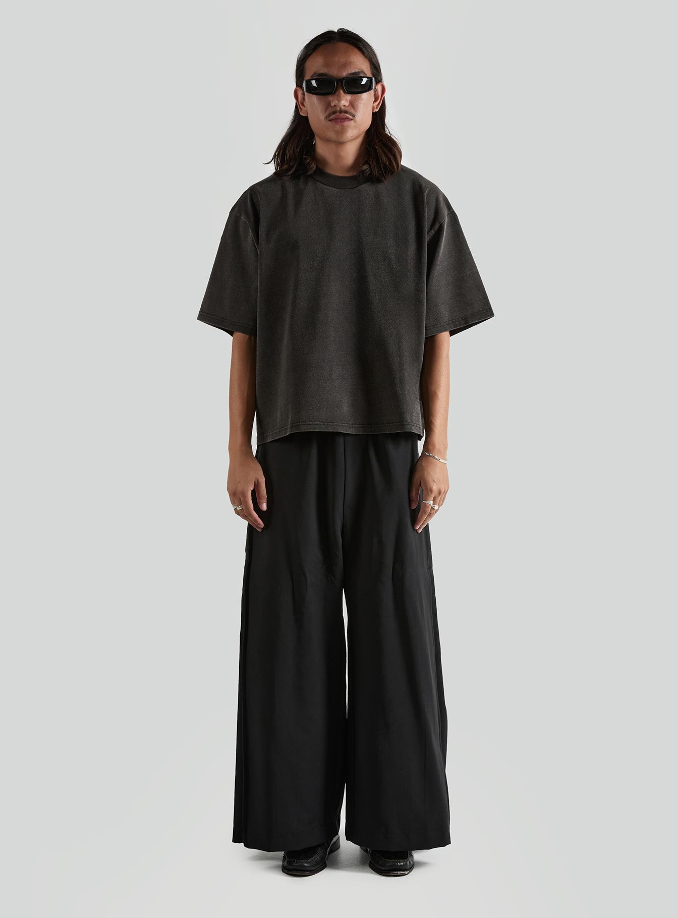 Cropped Heavyweight Tee | Vintage Black
