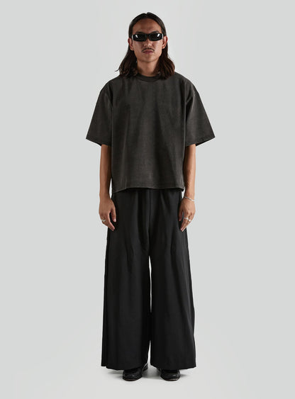 Cropped Heavyweight Tee | Vintage Black