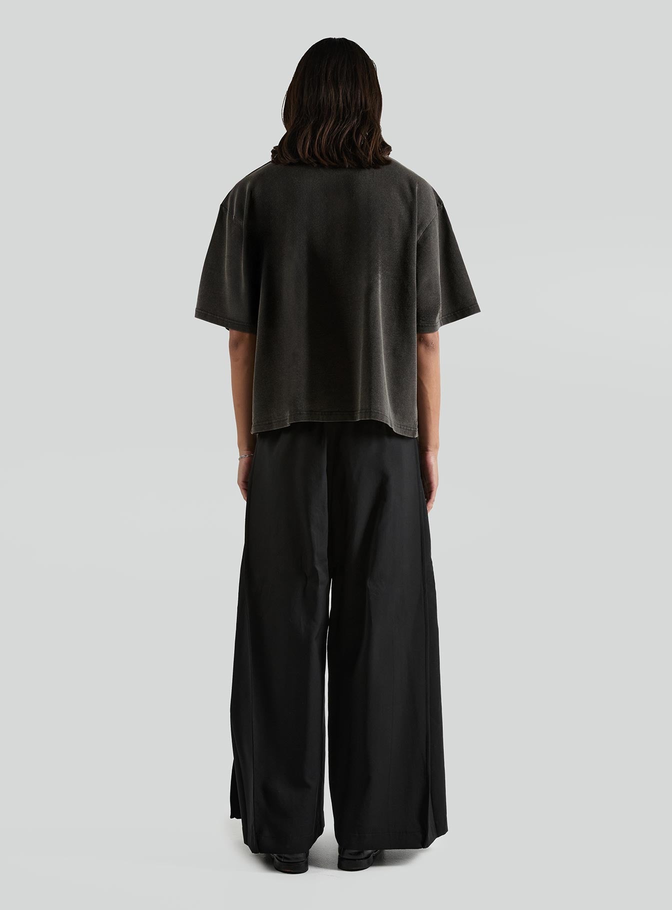 Cropped Heavyweight Tee | Vintage Black