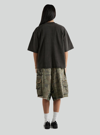 Cropped Heavyweight Tee | Vintage Black