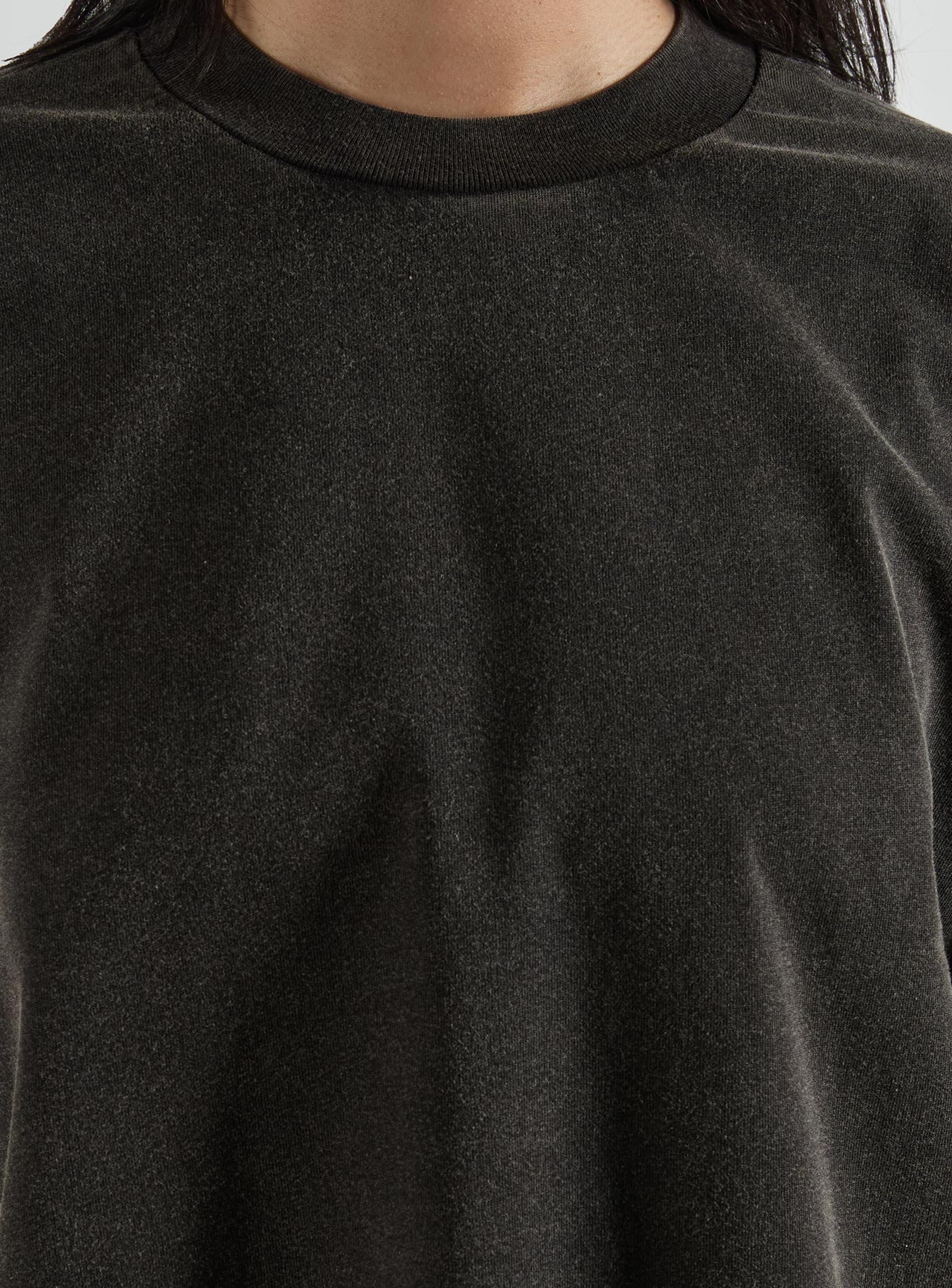Cropped Heavyweight Tee | Vintage Black