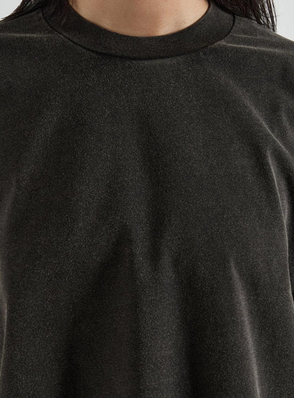 Cropped Heavyweight Tee | Vintage Black