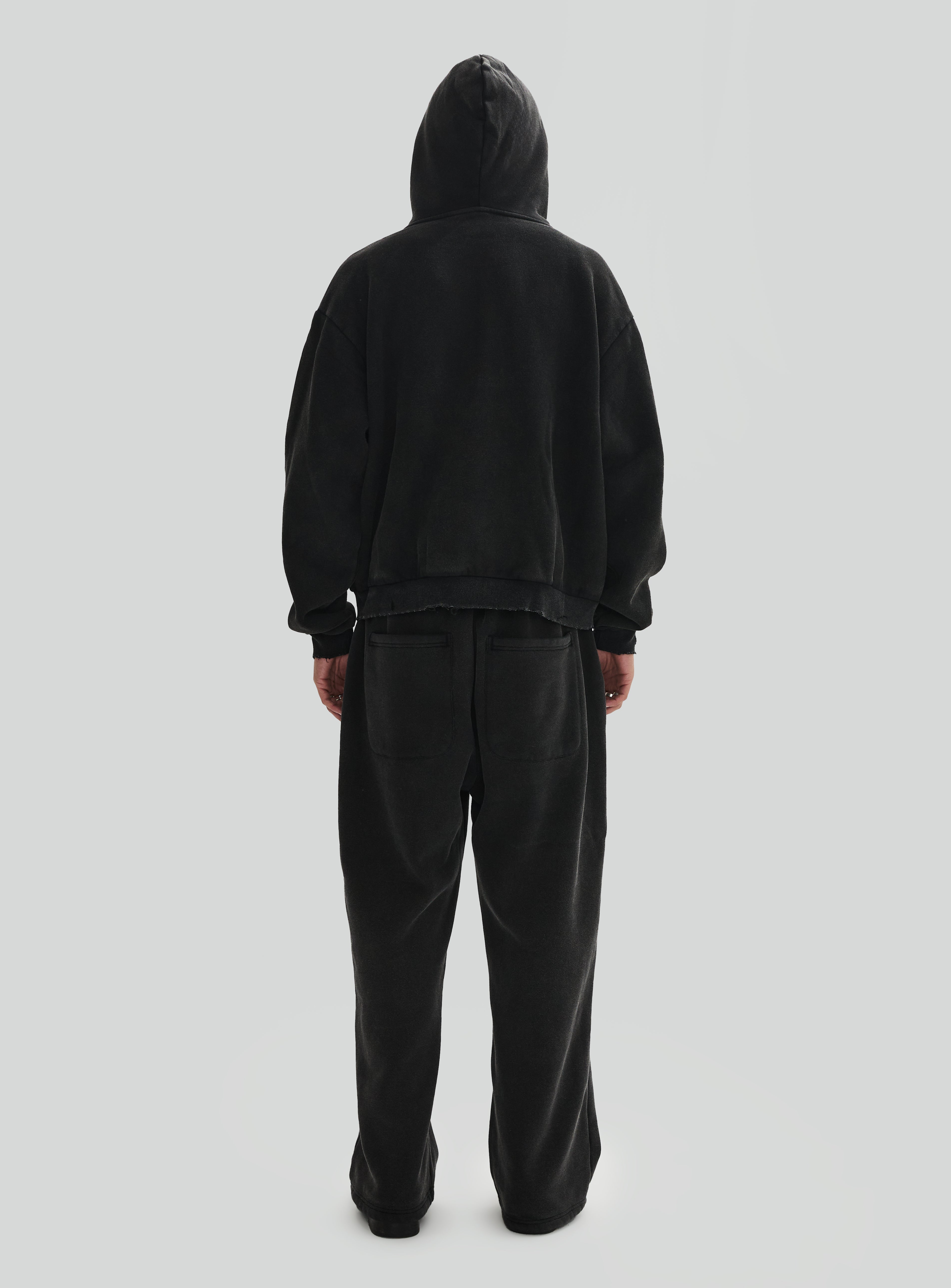 OBSIDIAN ブラック フーディセットアップ XL Obsidian Veil Fleece Zip-Up – blanks by polar goods